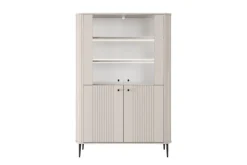 VESPER WITRYNA 103 2D - cashmere mdf / cashmere / czarne nogi