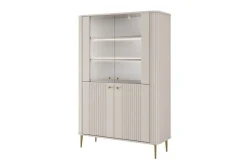 VESPER WITRYNA 103 2D - cashmere mdf / cashmere / złote nogi