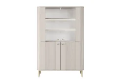 VESPER WITRYNA 103 2D - cashmere mdf / cashmere / złote nogi
