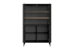 VESPER WITRYNA 103 2D - czarny mdf / czarny mdf / czarne nogi