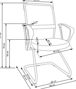 VIRE SKID fotel pracowniczy czarny1 sztuka