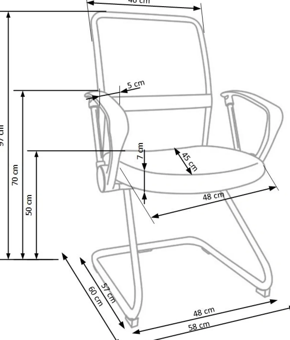 VIRE SKID fotel pracowniczy czarny1 sztuka