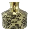 Wazon złoty roślinny motyw Golden Vase 20 cm