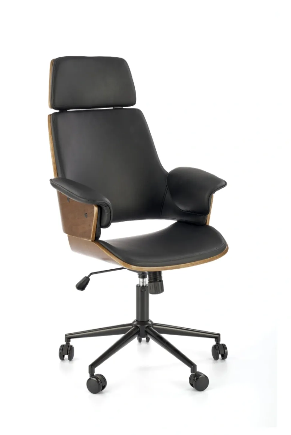 WEBER fotel gabinetowy orzechowy / czarny (1p=1szt)1 sztuka