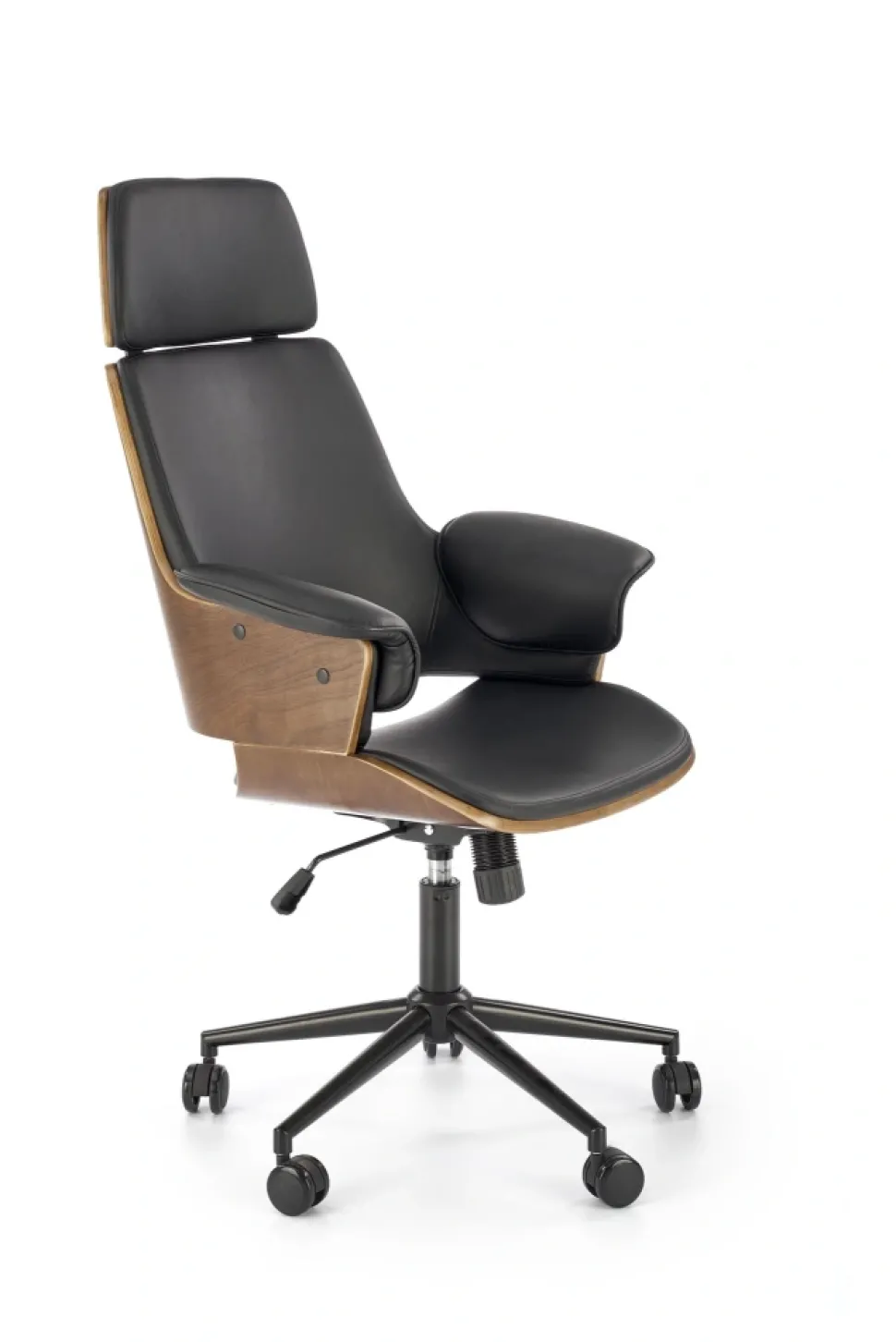 WEBER fotel gabinetowy orzechowy / czarny (1p=1szt)1 sztuka