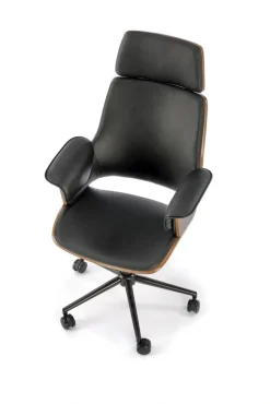 WEBER fotel gabinetowy orzechowy / czarny (1p=1szt)1 sztuka