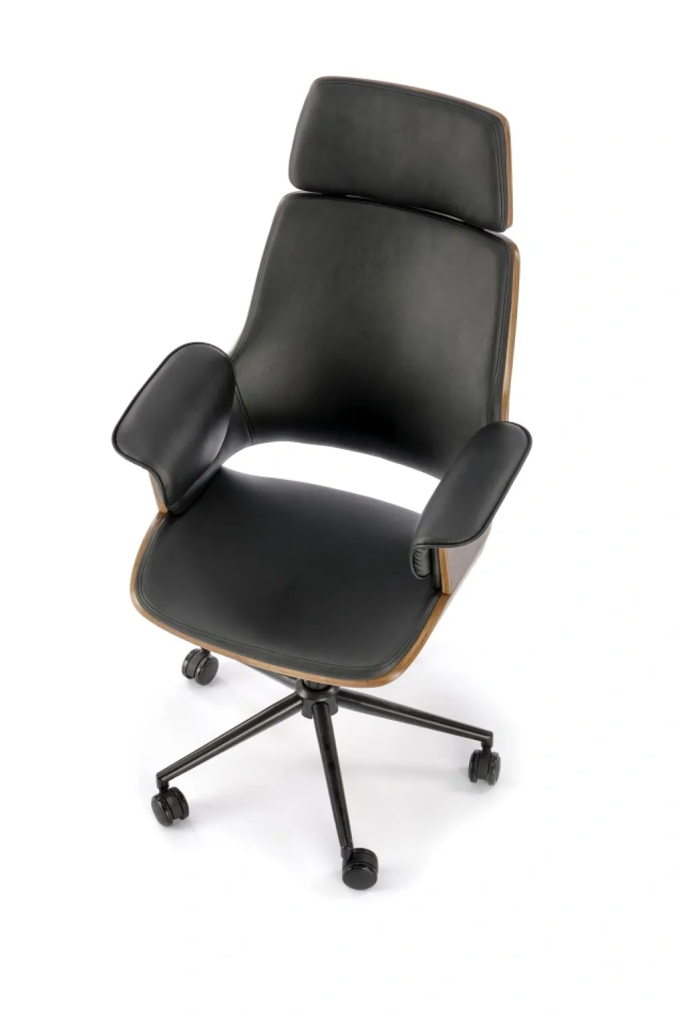 WEBER fotel gabinetowy orzechowy / czarny (1p=1szt)1 sztuka