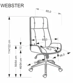 WEBSTER fotel gabinetowy orzechowy/beżowy1 sztuka