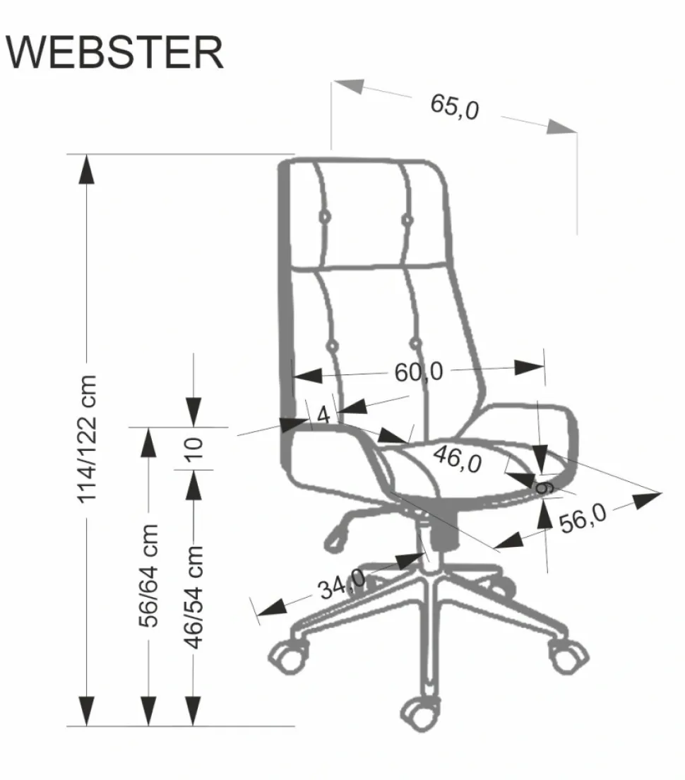 WEBSTER fotel gabinetowy orzechowy/beżowy1 sztuka