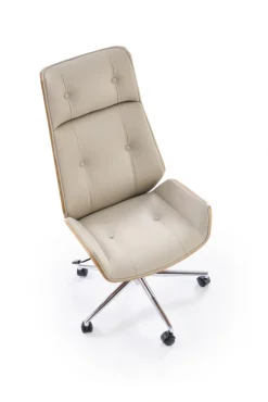 WEBSTER fotel gabinetowy orzechowy/beżowy1 sztuka