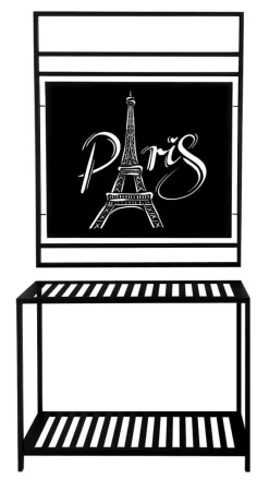Wieszak loftowy 80-100/210cm metalowy Paris na ubrania i dodatki w minimalistycznym stylu