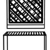 Wieszak loftowy 80-100/210cm metalowy Kratka na ubrania i dodatki w minimalistycznym stylu