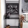 Wieszak loftowy 80-100/210cm metalowy Kwiaty na ubrania i dodatki w minimalistycznym stylu