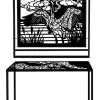 Wieszak loftowy 80-100/210cm Żurawie metalowy na ubrania i dodatki w minimalistycznym stylu