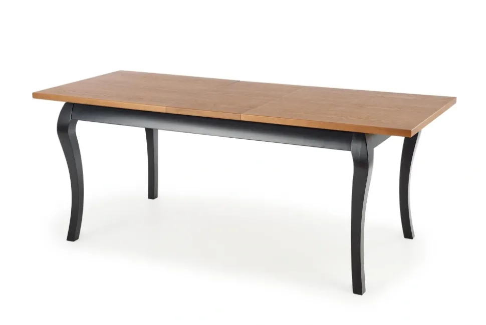 WINDSOR stół rozkładany 160-240x90x76 cm kolor ciemny dąb/czarny (2p=1szt)1 sztuka