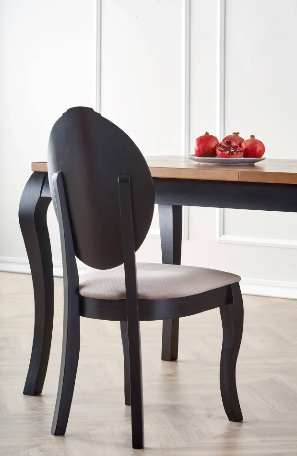 WINDSOR stół rozkładany 160-240x90x76 cm kolor ciemny dąb/czarny (2p=1szt)1 sztuka