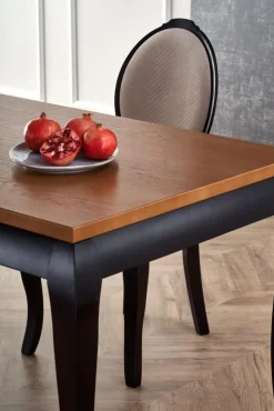 WINDSOR stół rozkładany 160-240x90x76 cm kolor ciemny dąb/czarny (2p=1szt)1 sztuka
