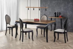 WINDSOR stół rozkładany 160-240x90x76 cm kolor ciemny dąb/czarny (2p=1szt)1 sztuka
