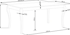 WINDSOR stół rozkładany 160-240x90x76 cm kolor ciemny dąb/czarny (2p=1szt)1 sztuka