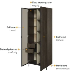 Witryna do salonu Lenart Piemonte PE-02