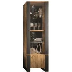 Witryna do salonu Mebelbos Wood 1d1w