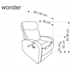 WONDER fotel rozkładany z funkcją kołyski, musztardowy (2p=1szt)1 sztuka
