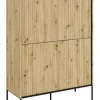 Wysoka komoda z lamelami Lenart Trend TR-03 dąb artisan