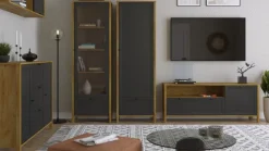 Wysoka witryna Mebelbos Brent 1W1S