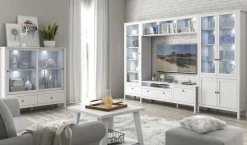 Wysoka witryna w stylu skandynawskim Mebelbos Ole 1w1s
