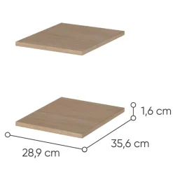 2x Krótka dodatkowa półka do komody EA-01, EA-03 Lenart EASY EA-05