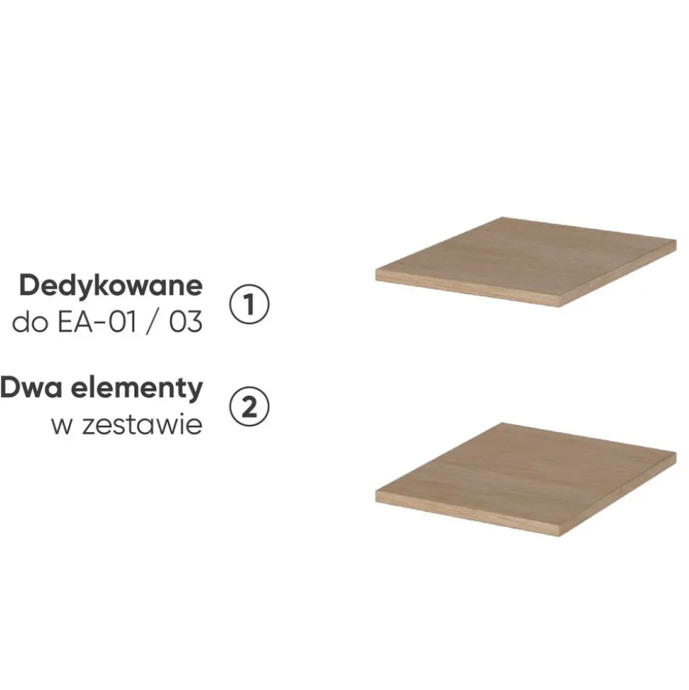 2x Krótka dodatkowa półka do komody EA-01, EA-03 Lenart EASY EA-05