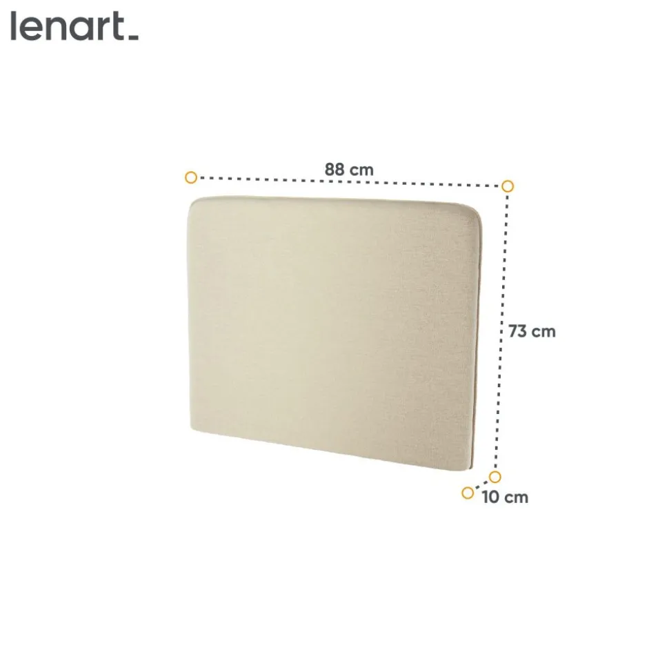 ZAGŁÓWEK TAPICEROWANY BEŻOWY do półkotapczanu BED CONCEPT Lenart TKANINA ART 82610