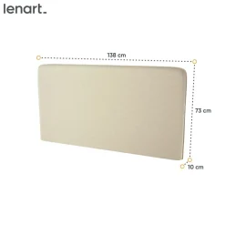 ZAGŁÓWEK TAPICEROWANY BEŻOWY do półkotapczanu BED CONCEPT Lenart TKANINA ART 82610