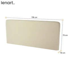 ZAGŁÓWEK TAPICEROWANY BEŻOWY do półkotapczanu BED CONCEPT Lenart TKANINA ART 82610