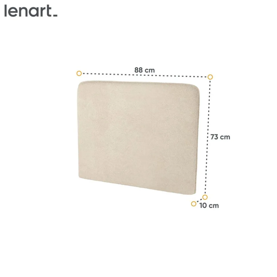 ZAGŁÓWEK TAPICEROWANY BEŻOWY BOUCLE do półkotapczanu BED CONCEPT Lenart TKANINA PIU 03