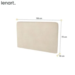 ZAGŁÓWEK TAPICEROWANY BEŻOWY BOUCLE do półkotapczanu BED CONCEPT Lenart TKANINA PIU 03