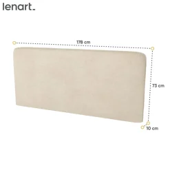 ZAGŁÓWEK TAPICEROWANY BEŻOWY BOUCLE do półkotapczanu BED CONCEPT Lenart TKANINA PIU 03