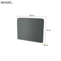 ZAGŁÓWEK TAPICEROWANY GRAFITOWY do półkotapczanu BED CONCEPT Lenart TKANINA ART 82630