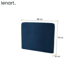 ZAGŁÓWEK TAPICEROWANY GRANATOWY do półkotapczanu BED CONCEPT Lenart TKANINA SOLO 263