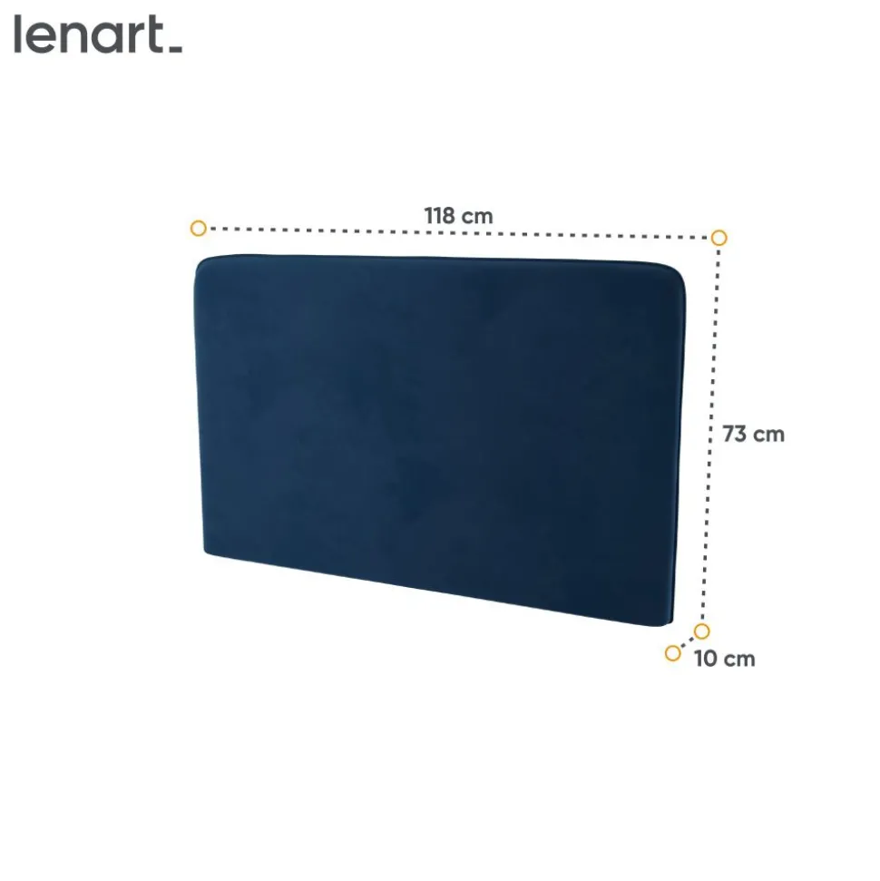 ZAGŁÓWEK TAPICEROWANY GRANATOWY do półkotapczanu BED CONCEPT Lenart TKANINA SOLO 263