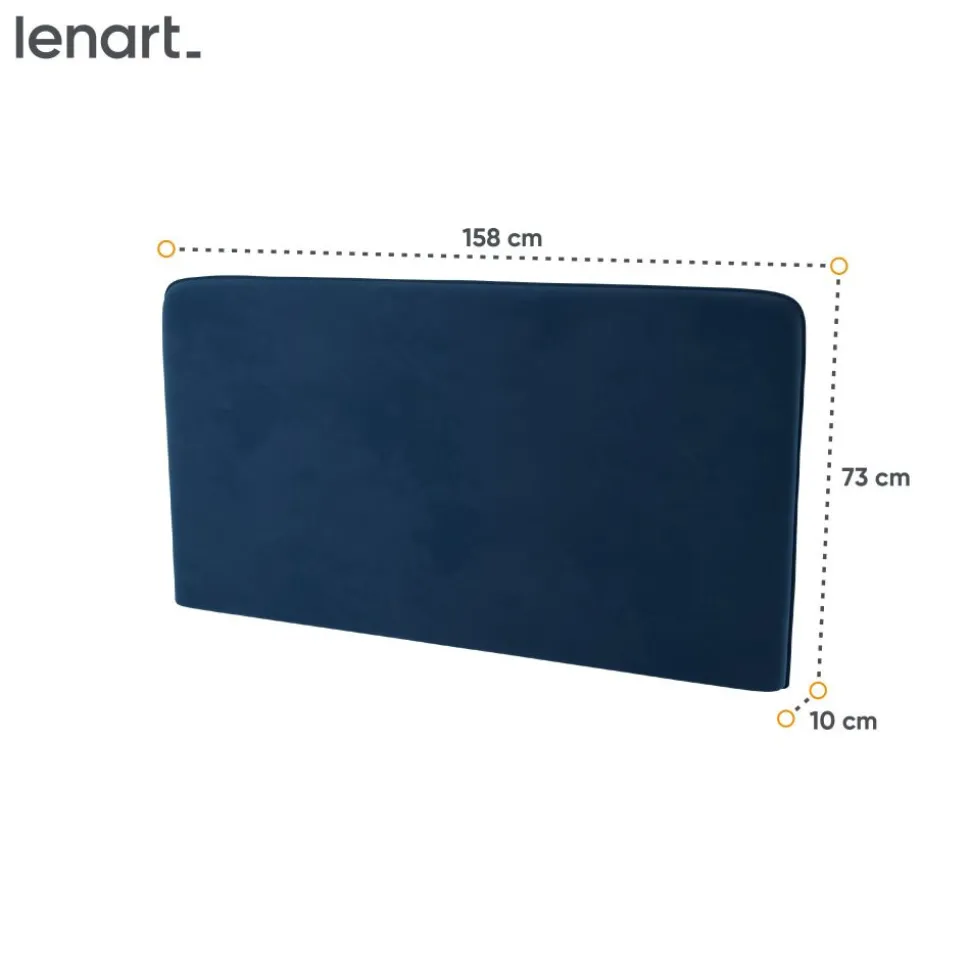 ZAGŁÓWEK TAPICEROWANY GRANATOWY do półkotapczanu BED CONCEPT Lenart TKANINA SOLO 263