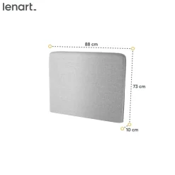 ZAGŁÓWEK TAPICEROWANY SZARY do półkotapczanu BED CONCEPT Lenart TKANINA ART 82626