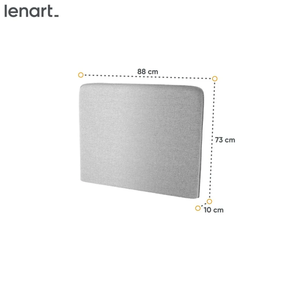 ZAGŁÓWEK TAPICEROWANY SZARY do półkotapczanu BED CONCEPT Lenart TKANINA ART 82626