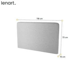 ZAGŁÓWEK TAPICEROWANY SZARY do półkotapczanu BED CONCEPT Lenart TKANINA ART 82626