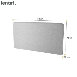 ZAGŁÓWEK TAPICEROWANY SZARY do półkotapczanu BED CONCEPT Lenart TKANINA ART 82626