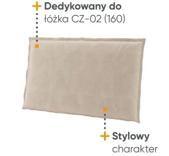 Zagłówki tapicerowane Lenart Cozy CZ-06 beżowe